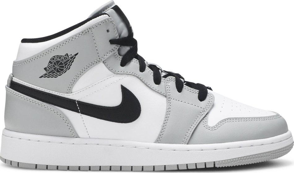Air Jordan 1 Mid GS Light Smoke Grey 554725-092