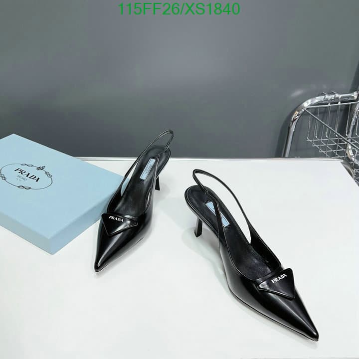 Prada Brushed Leather Slingback Pumps Black 1I901M055F0002F075