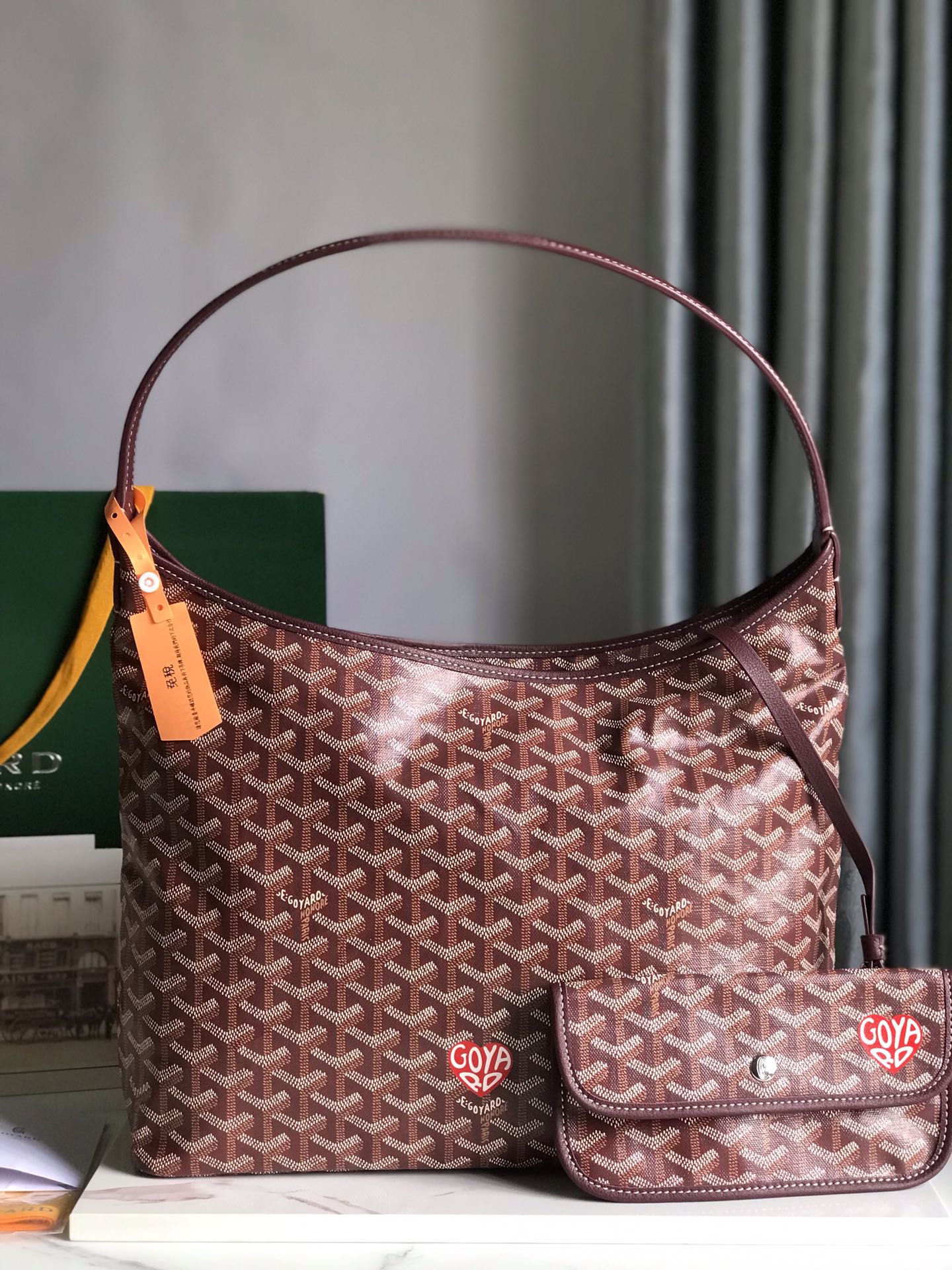 Goyard Hobo Boheme 42Cm Red Canvas