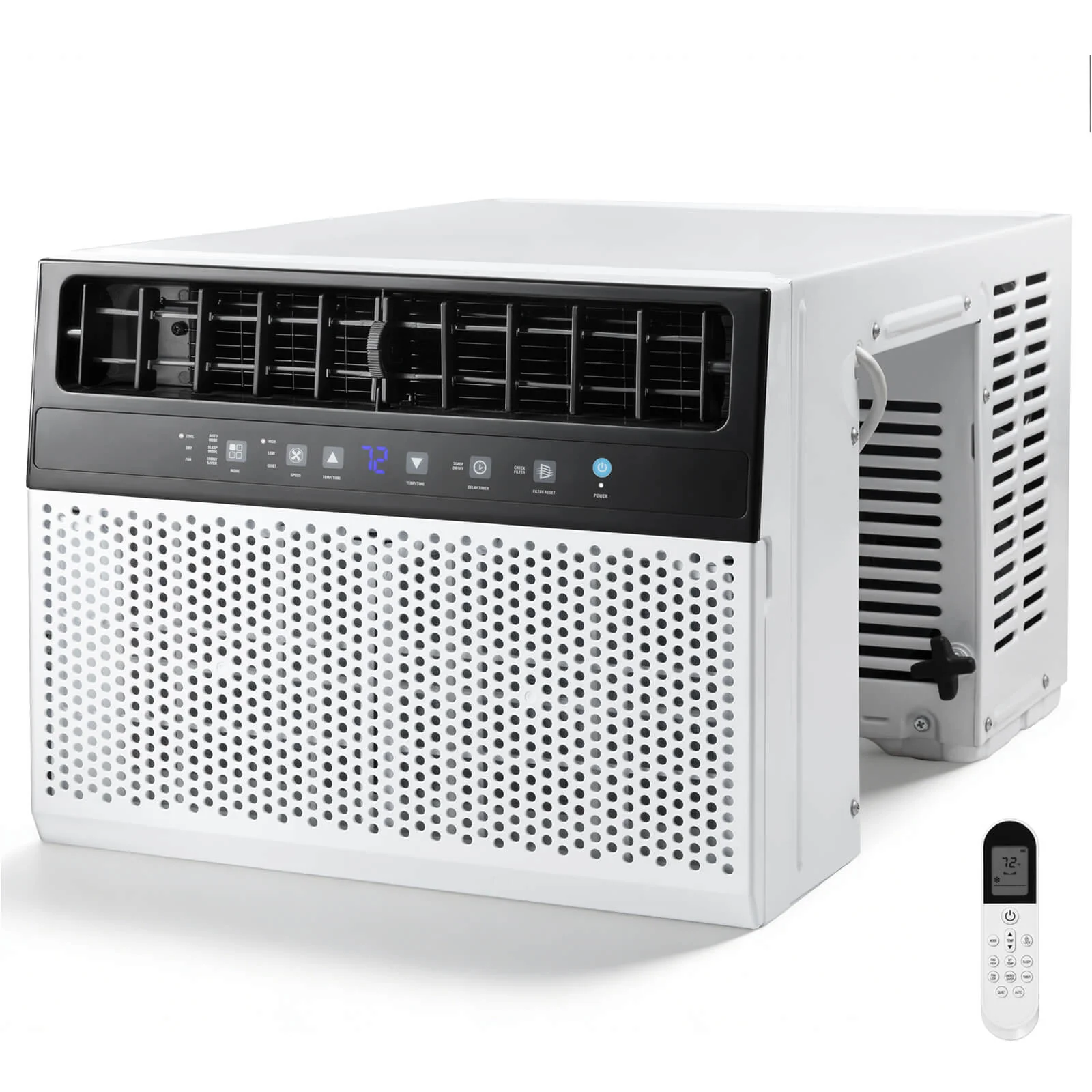 10000 BTU U-Shaped Window Air Conditioner Cools up to 450 Sq. Ft with Black Panel