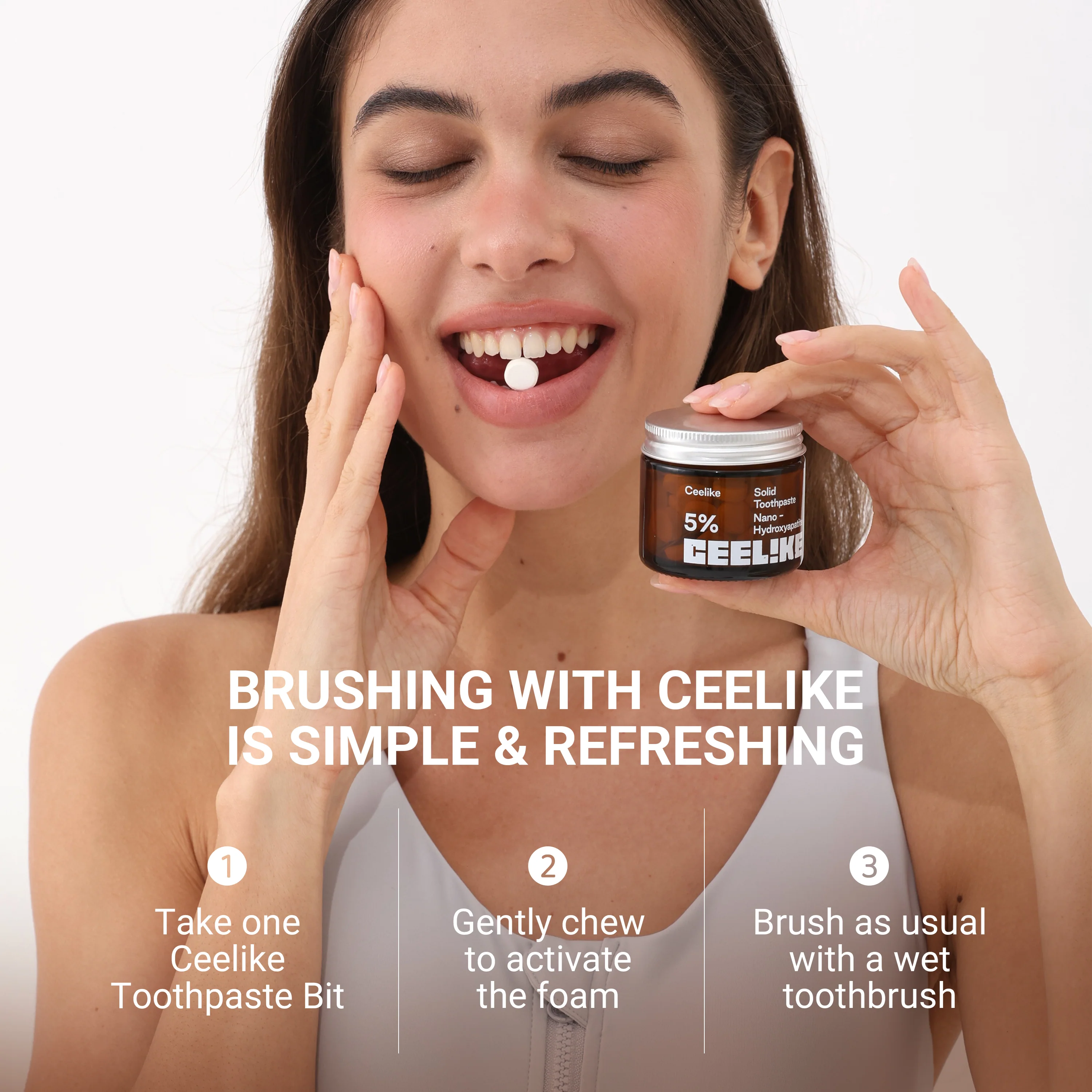 CEELIKE 5% Hydroxyapatite Toothpaste Tablets