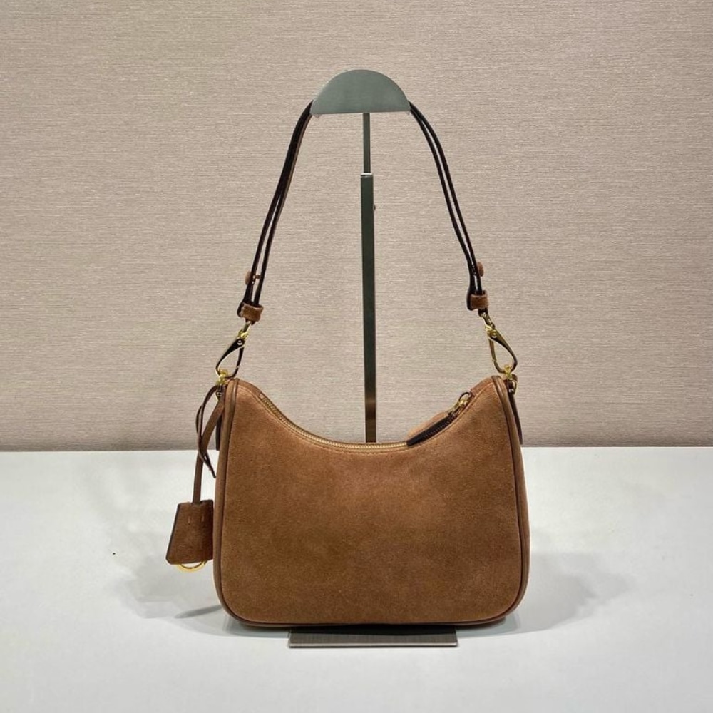 Prada Re Edition Mini Suede Bag Dark Brown 28Cm 1Bc204 2C4S F0324 V Qoo