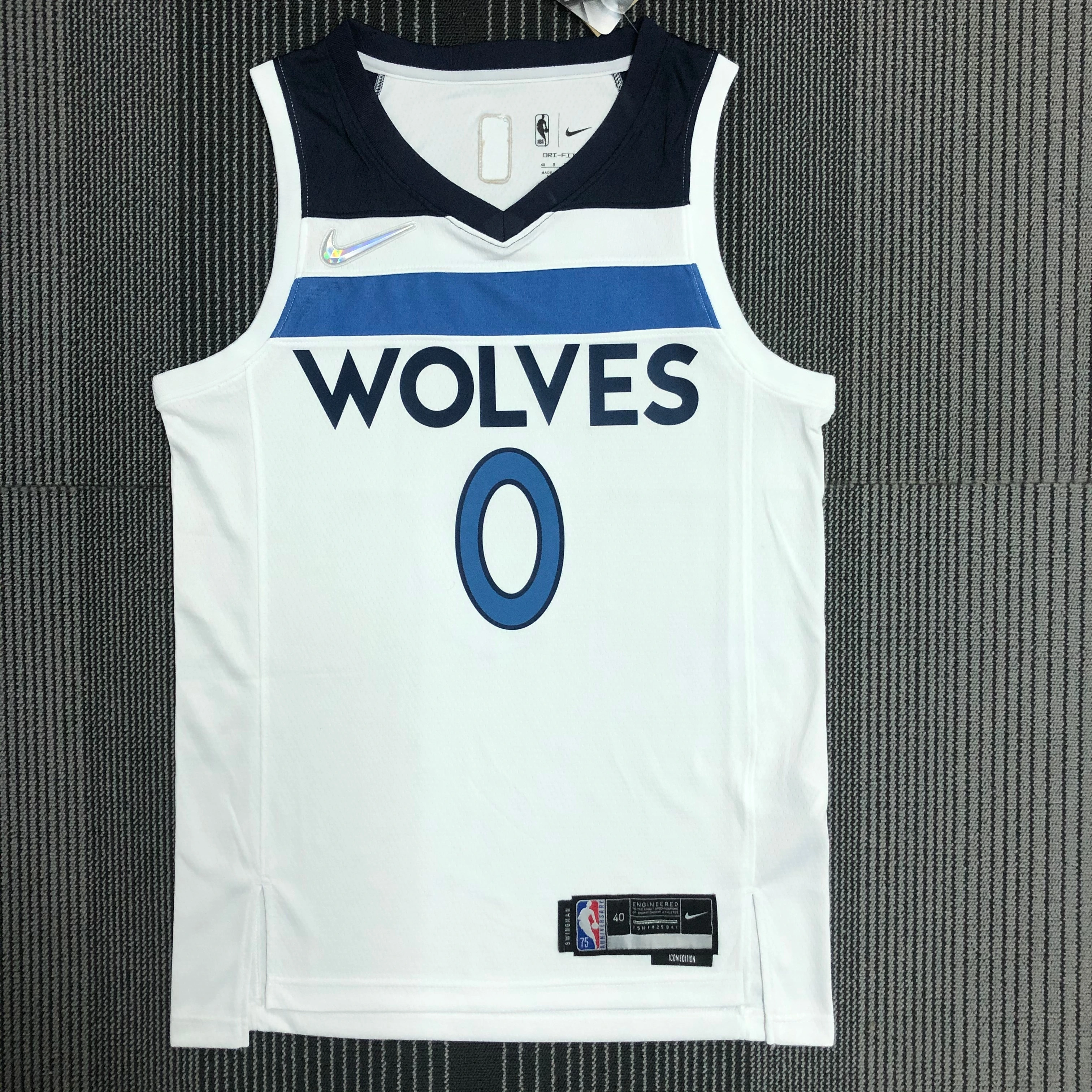 NBA 75th Anniversary Minnesota Timberwolves 0 Russell Basketball Jersey