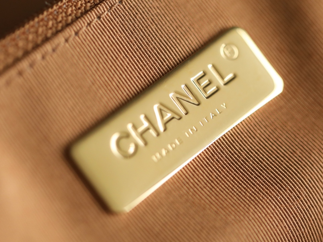 Chanel 19 Quilted Handbag Light Grey 30Cm