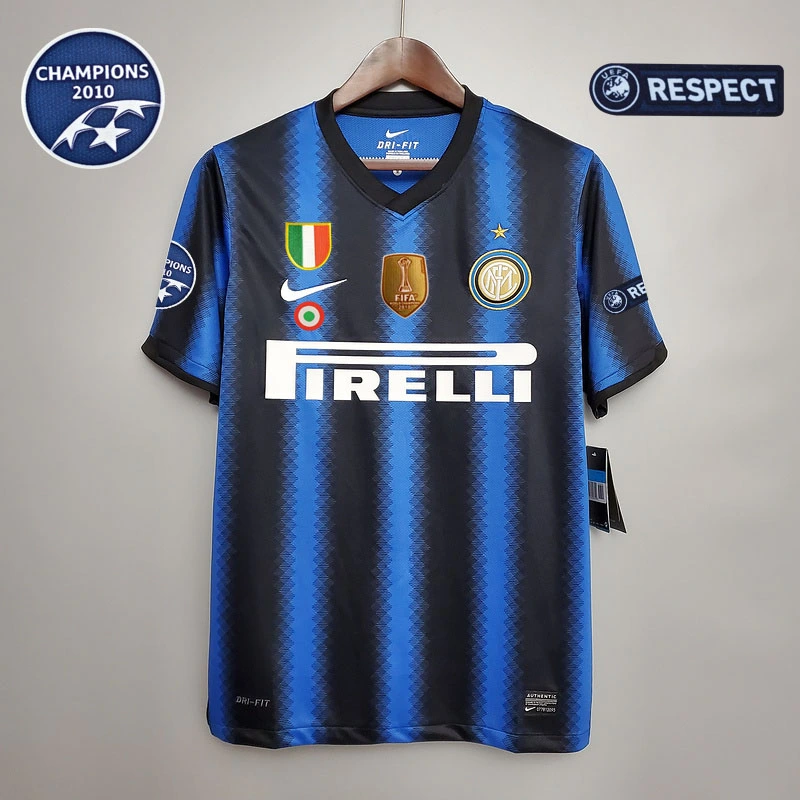 Retro 2010-11 Inter Milan home SNSIJDER J.ZANETTI MILITO ETO'O  Football jersey retro