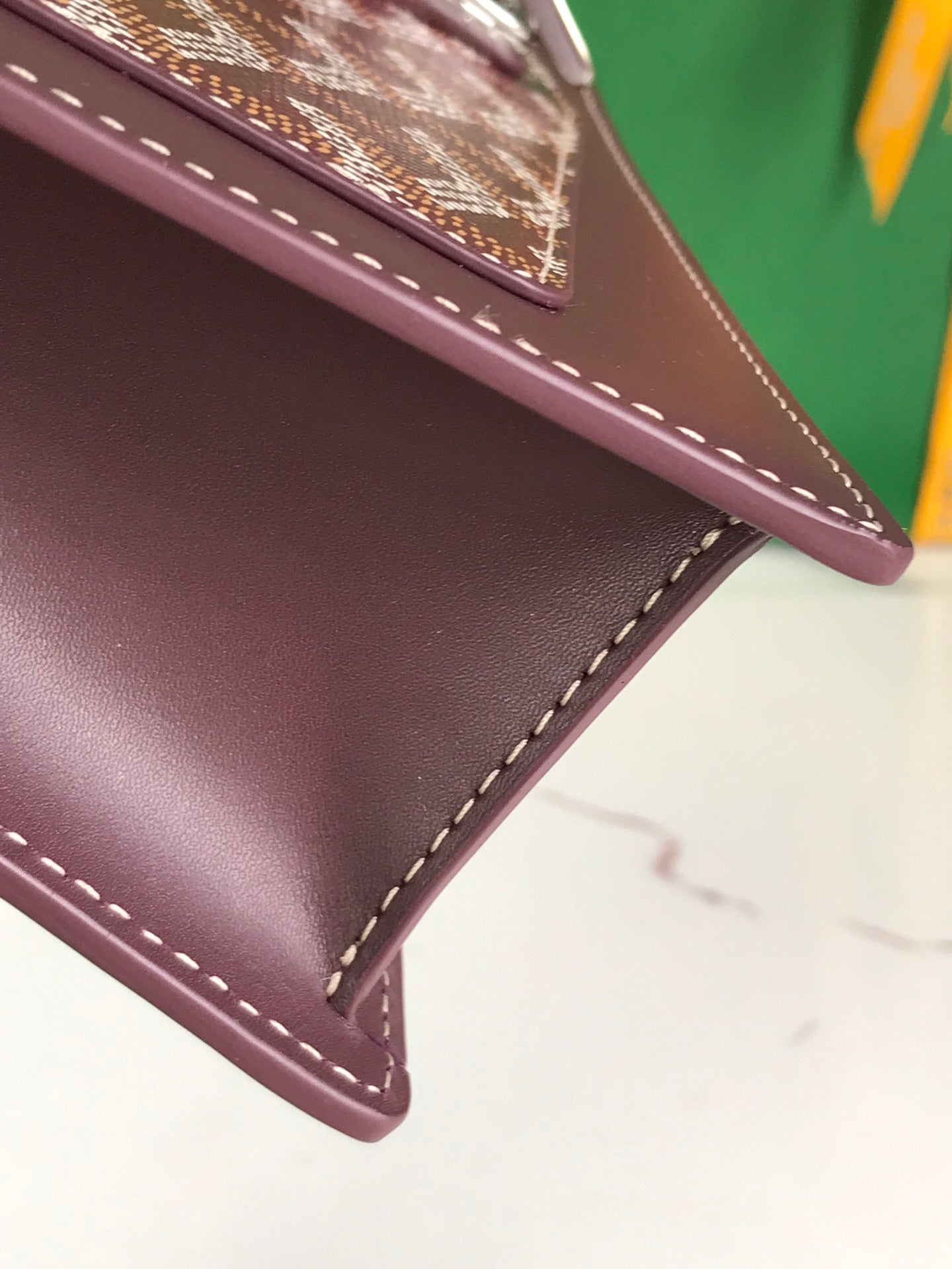 Goyard Duchesse Marie-Caroline Bag 25cm Wine Red Goyardine Canvas And Smooth Calfskin
