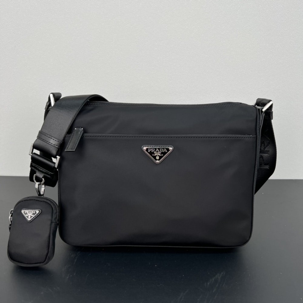 Prada Re Nylon Bag Black 30Cm