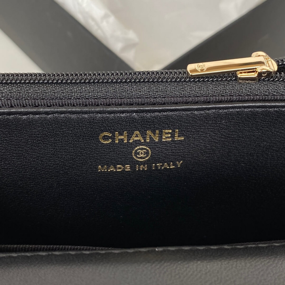 Chanel Wallet On Chain Top Handle Lambskin WOC
