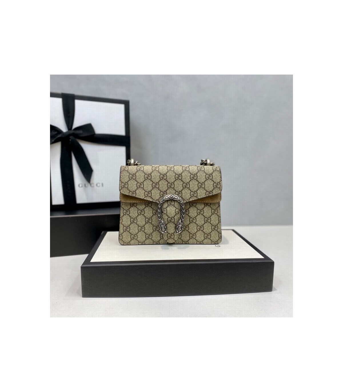 Gucci Dionysus GG Supreme Mini Bag Apricot