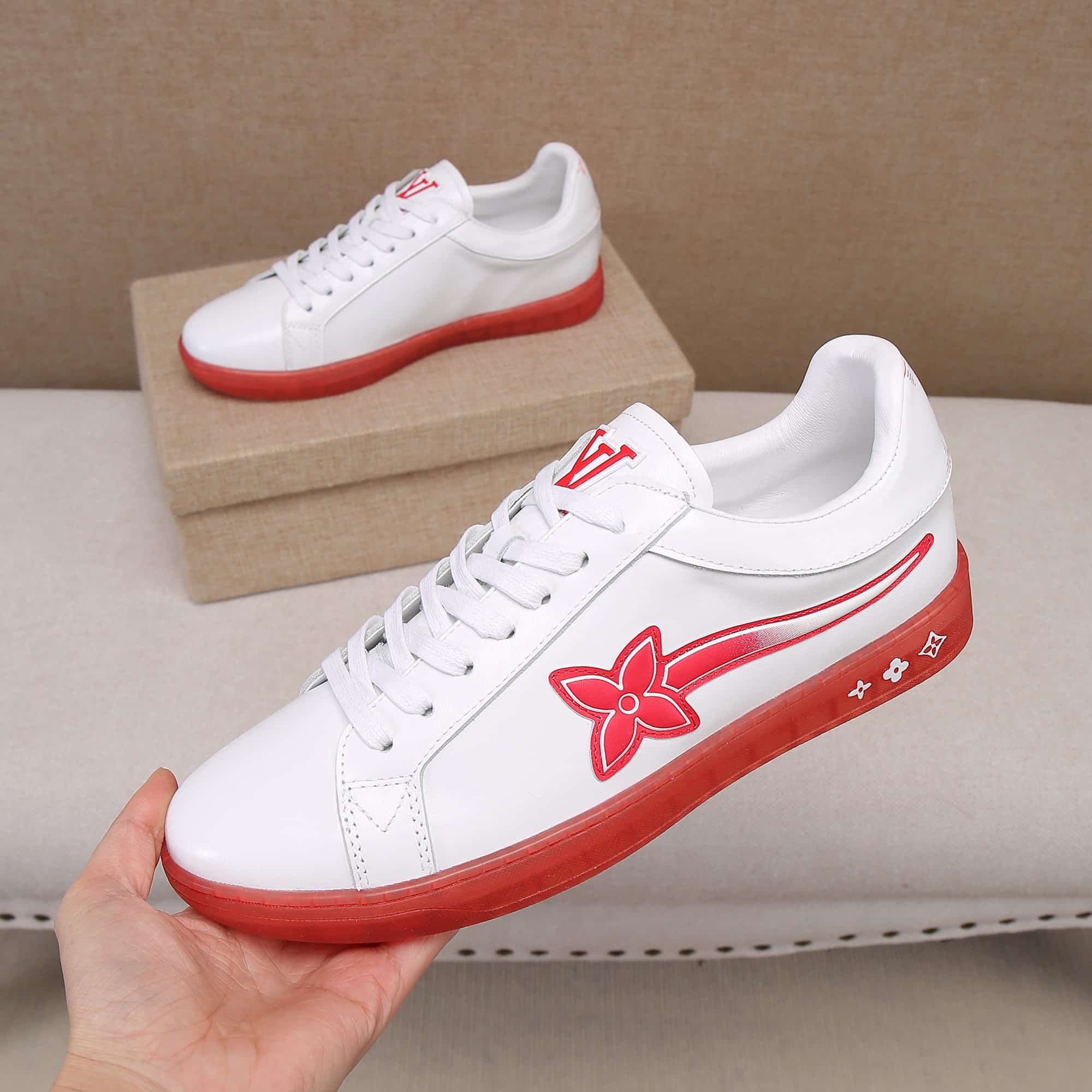 Louis Vuitton Luxembourg Samothrace Trainers Red 1A9Fyn
