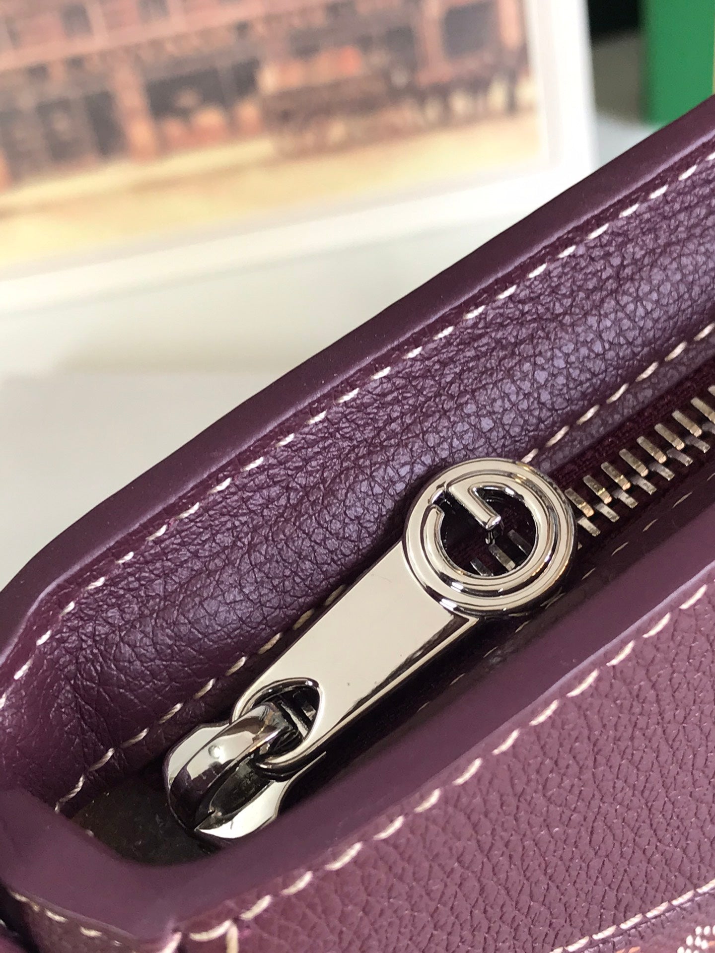 Goyard Hirondelle Bag 25 Cm Wine Red Lambskin And Goyardine Canvas