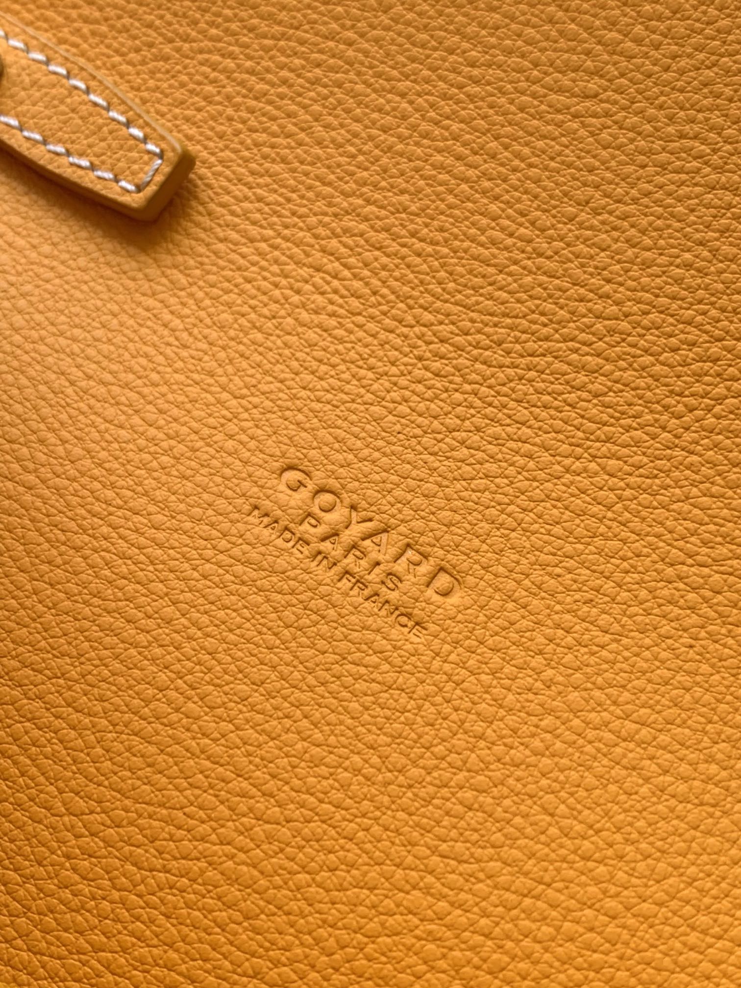 Goyard Chypre Wallet-Pouch 21 Cm Yellow Goyardine Canvas And Calfskin 21cm