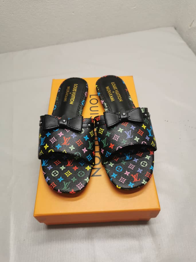 Louis Vuitton X Takashi Murakami 6am Flat Mule Black