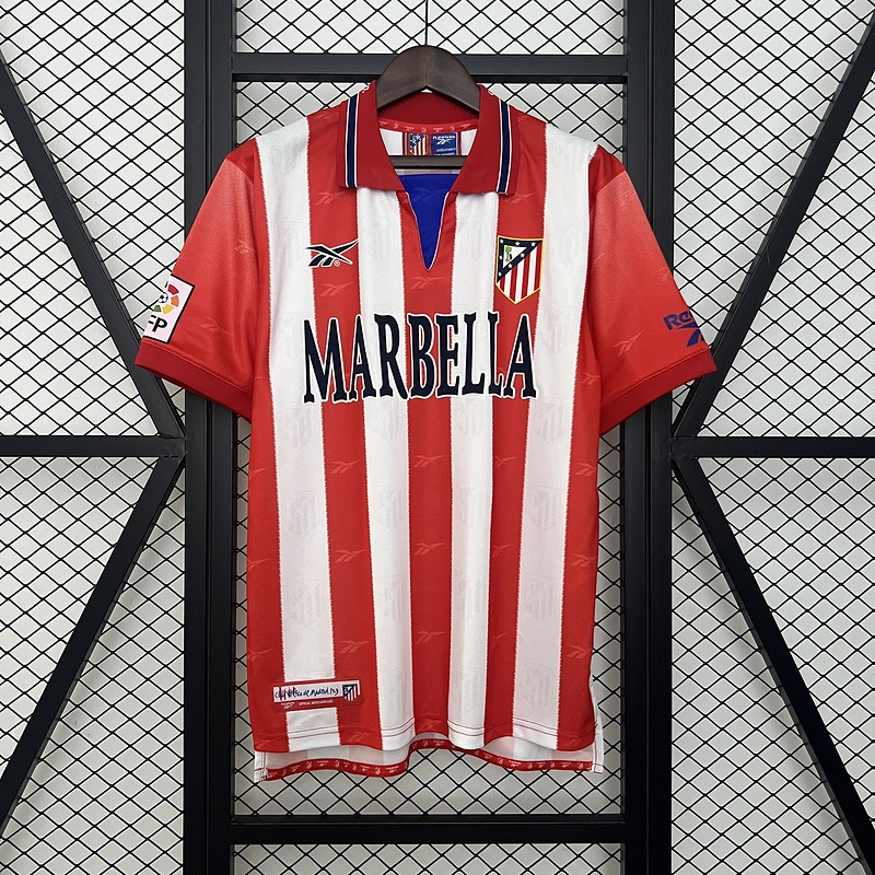 Retro 1998-99 Atletico Madrid Home Football jersey retro