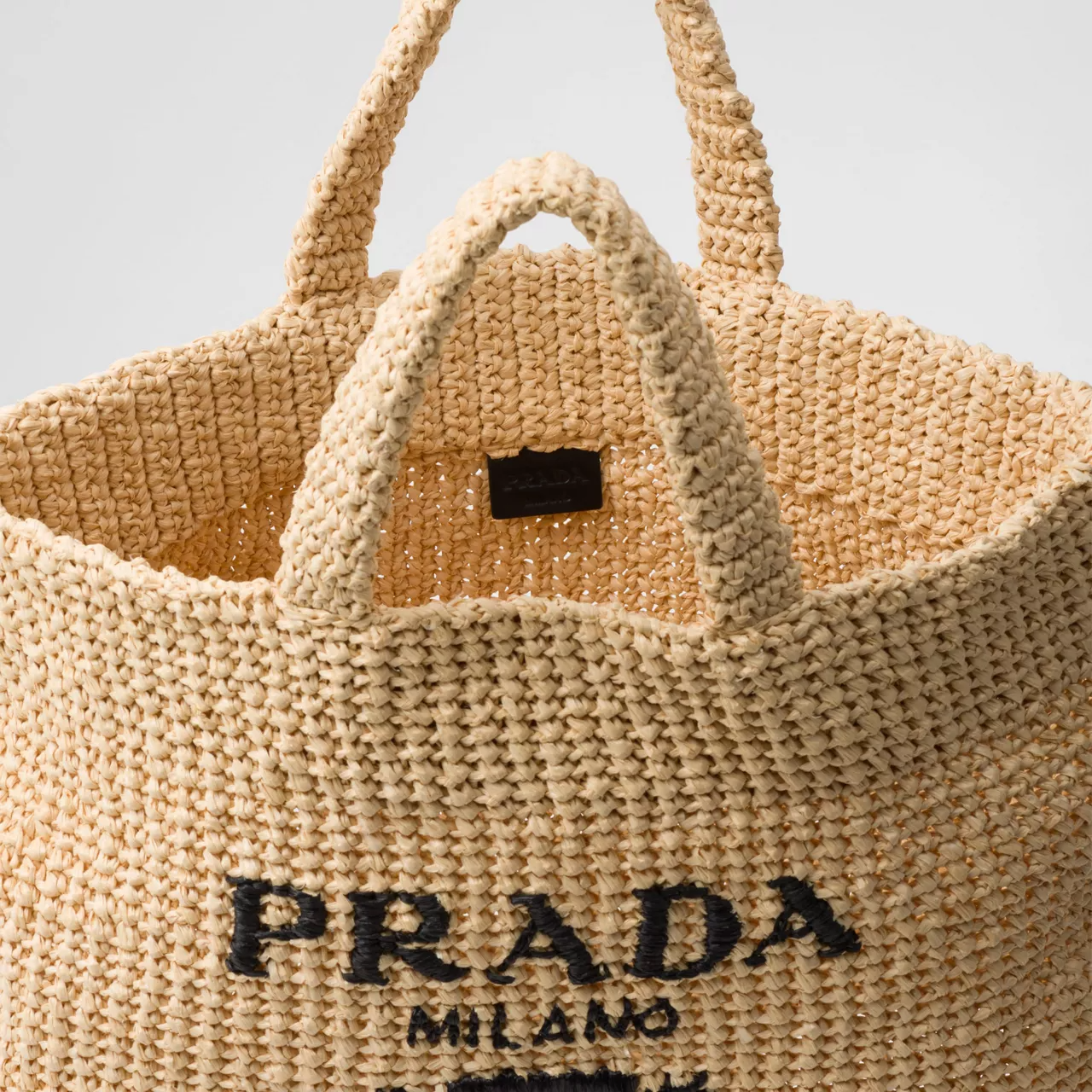 Prada Crochet Logo Tote Bag 40cm