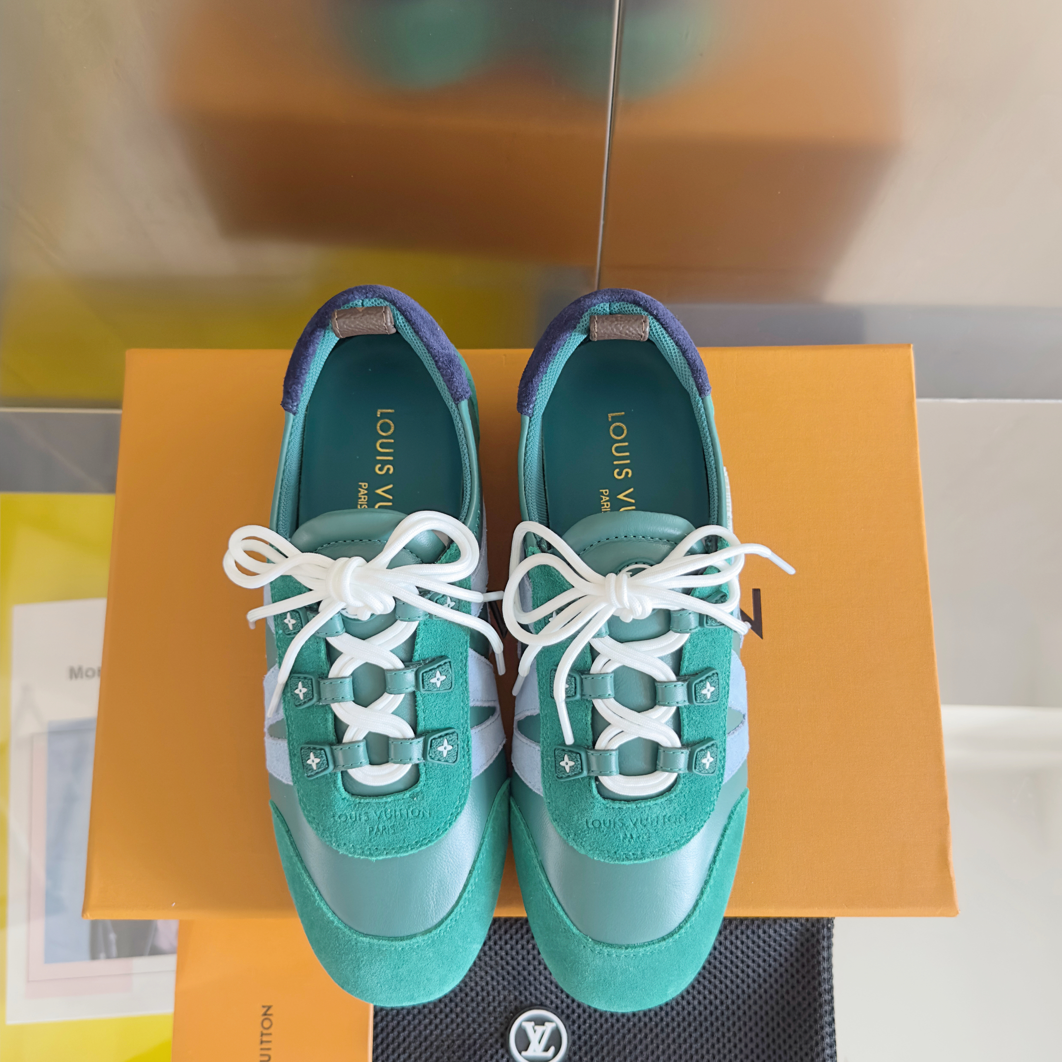 Louis Vuitton Sneakerina Green & Light Blue – Women’s Ballet-Inspired Slim Sneakers