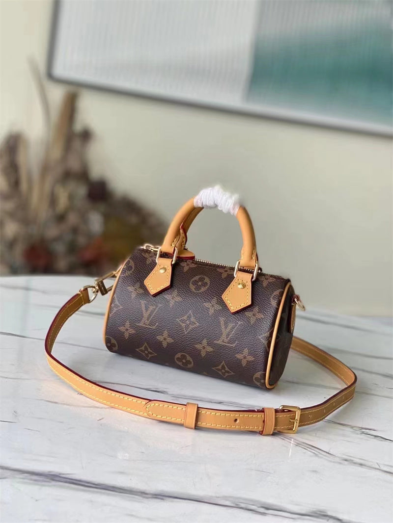Louis Vuitton Nano Speedy Beige 16Cm