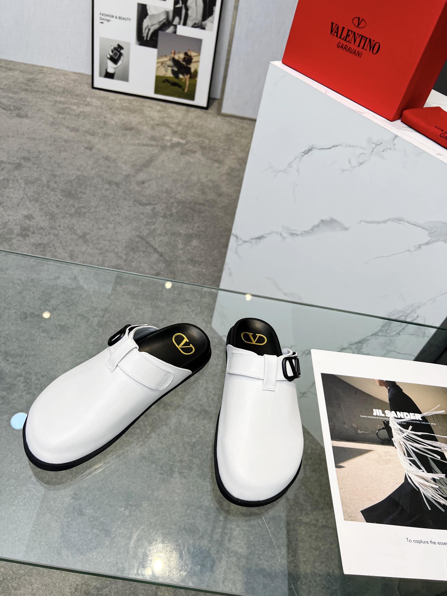 Valentino Garavani VLogo Clog White