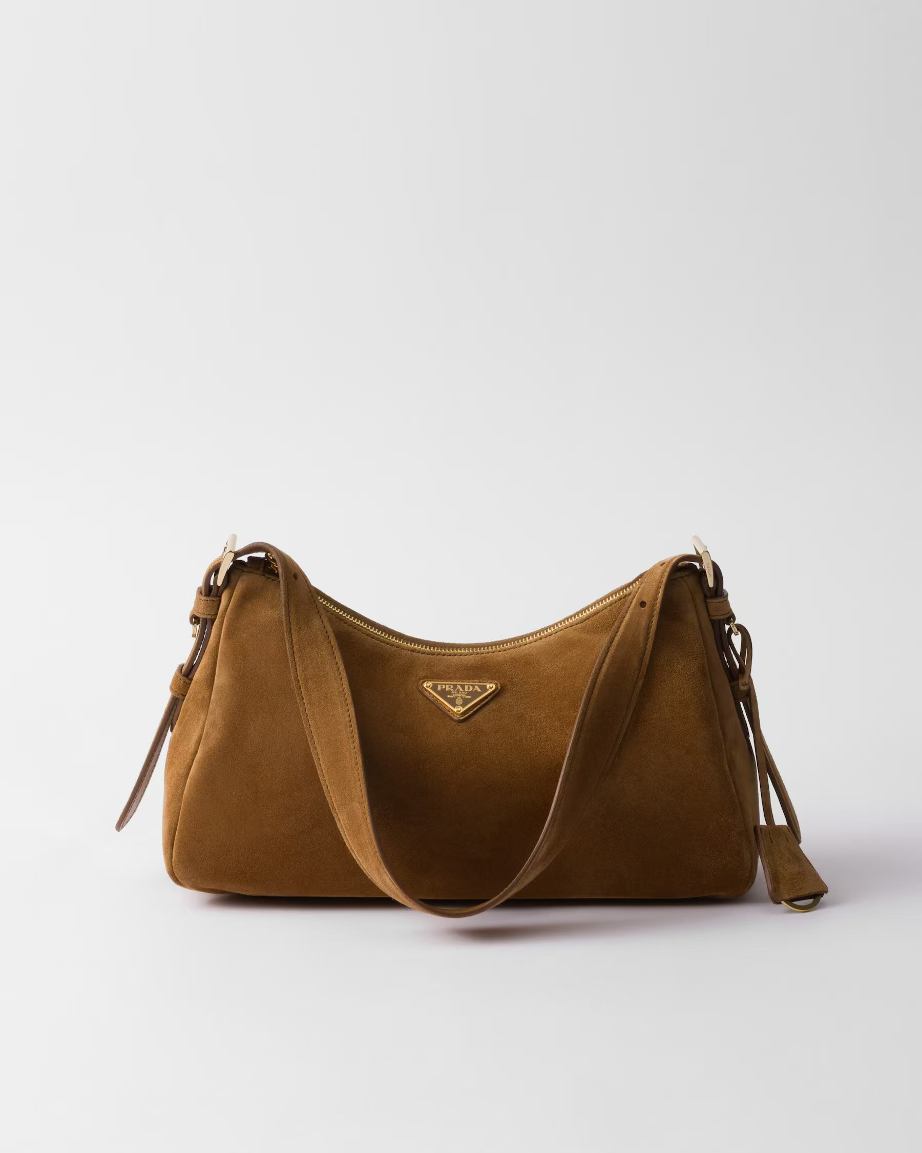 Prada Aimée medium suede shoulder bag