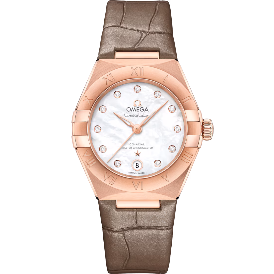 Omega Constellation Ladies' Selection 29mm Sedna™ gold on leather strap 131.53.29.20.55.002