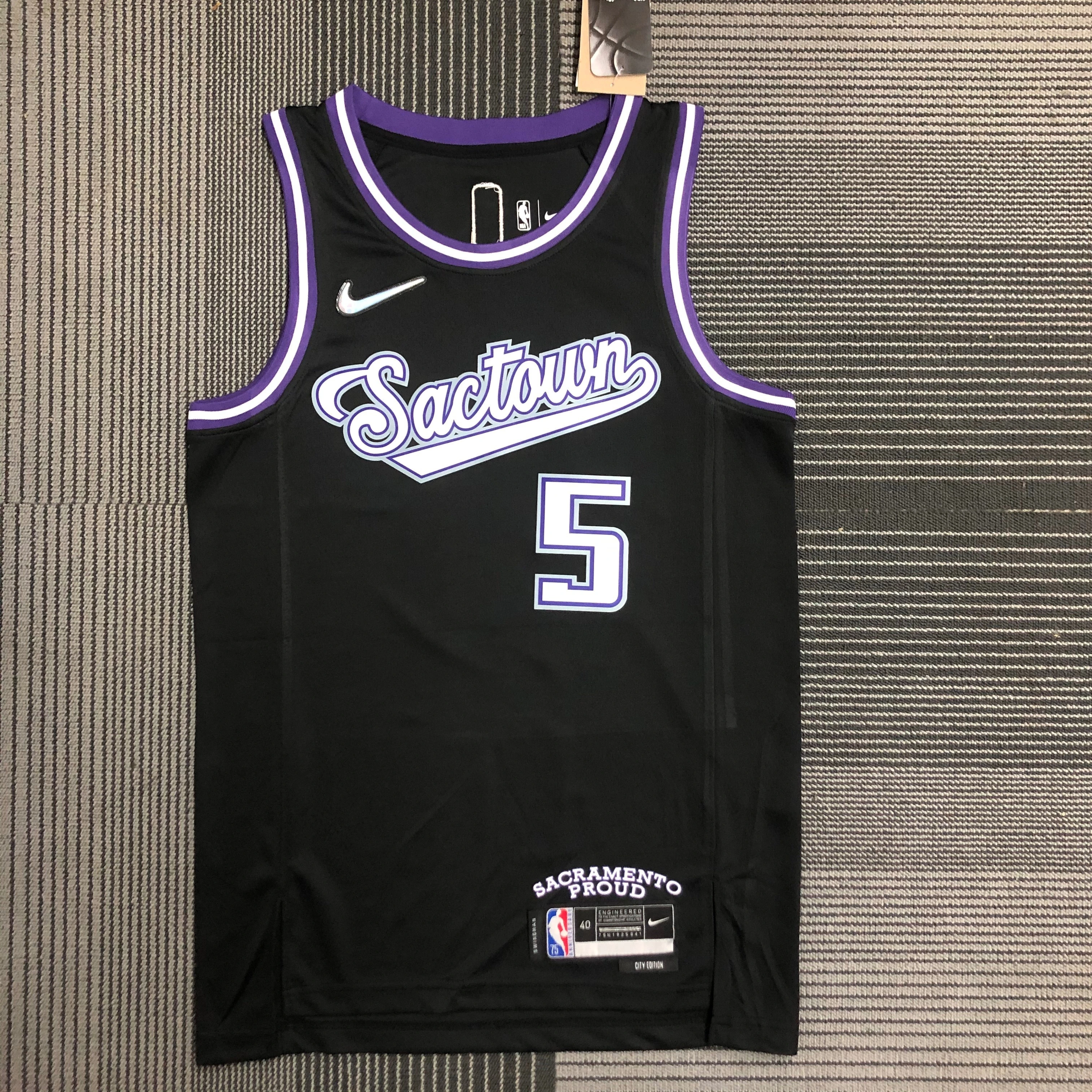 2022 NBA Sacramento Kings 5 Fox Basketball Jersey