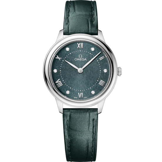 Omega De Ville Prestige 30 mm Green Dial Stainless Steel Strap 434.13.30.60.60.001