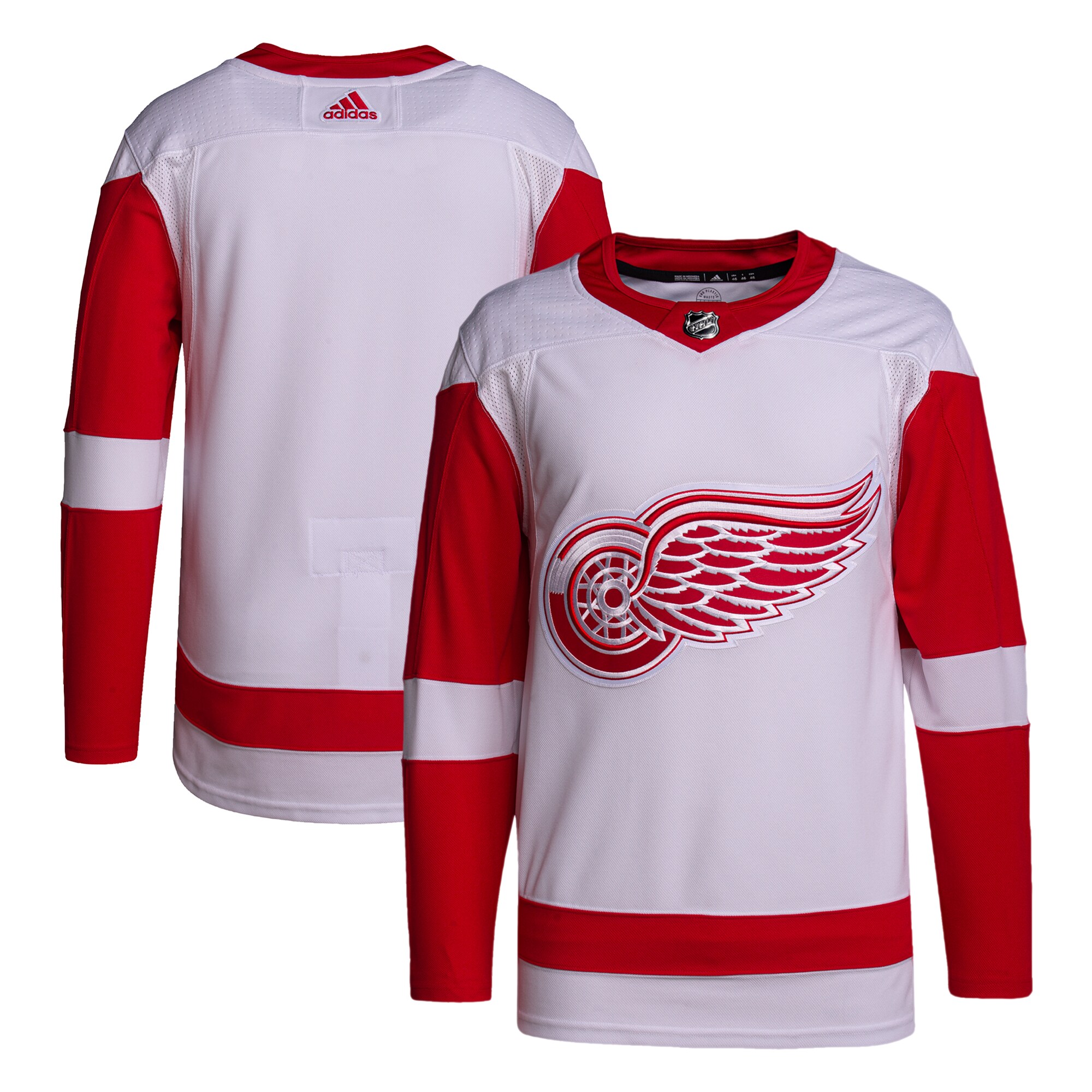 Detroit Red Wings adidas Men’s Away Primegreen Authentic Jersey – White
