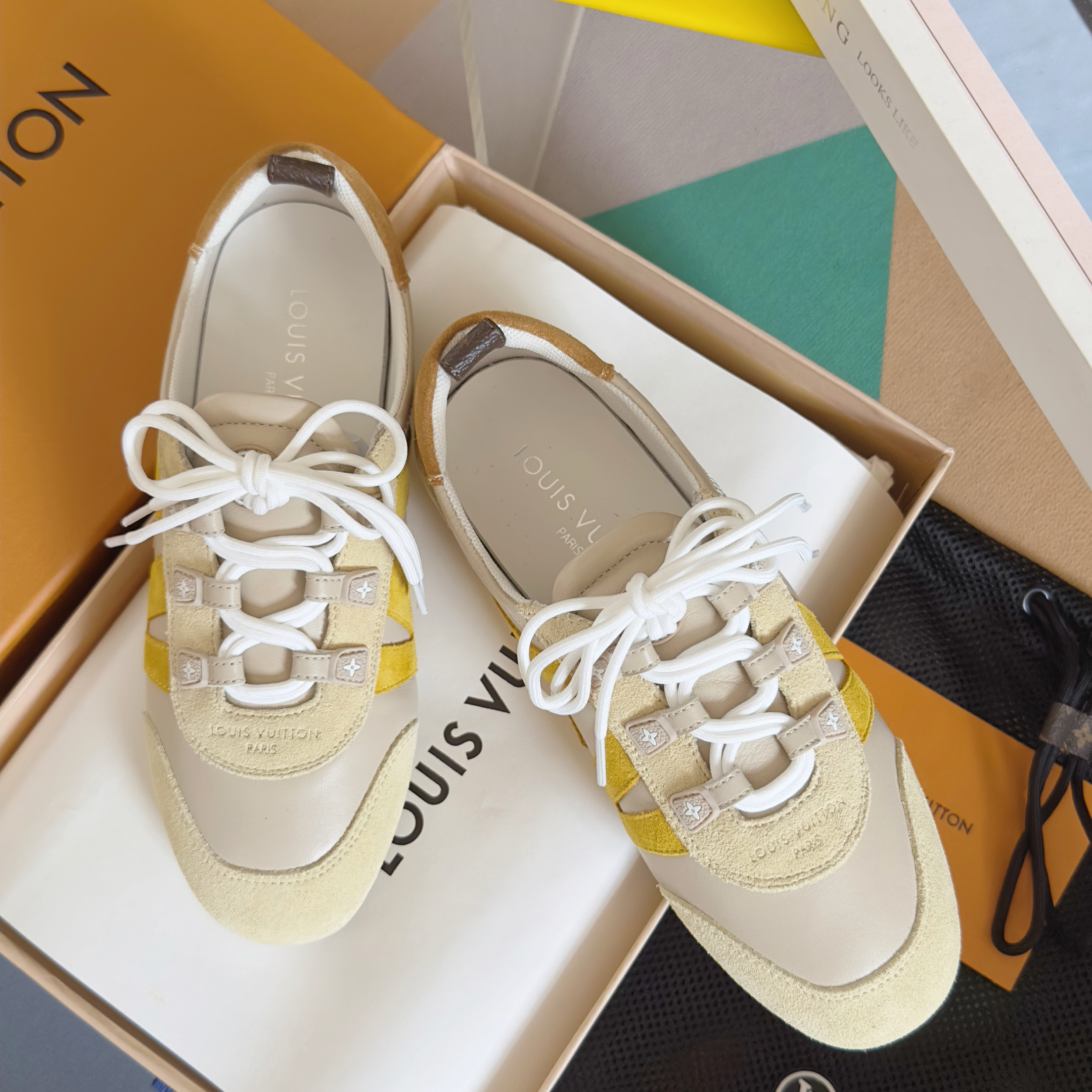 Louis Vuitton Sneakerina Yellow Beige – Women’s Ballet-Inspired Slim Sneakers
