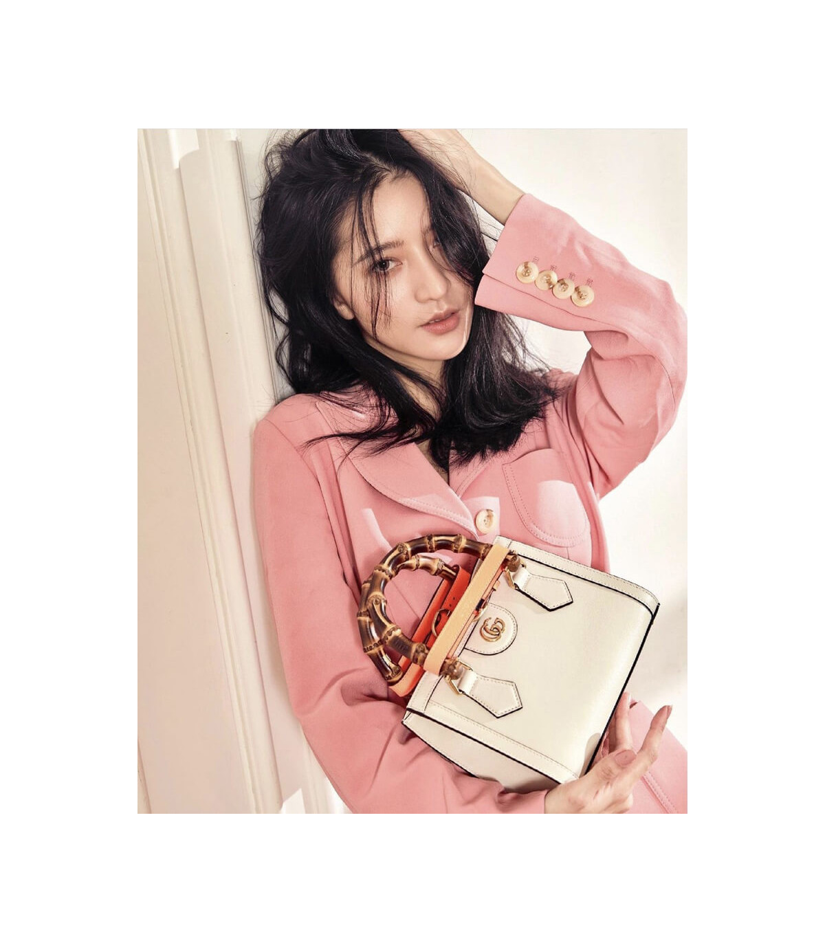 Gucci Diana Mini Tote Bag White