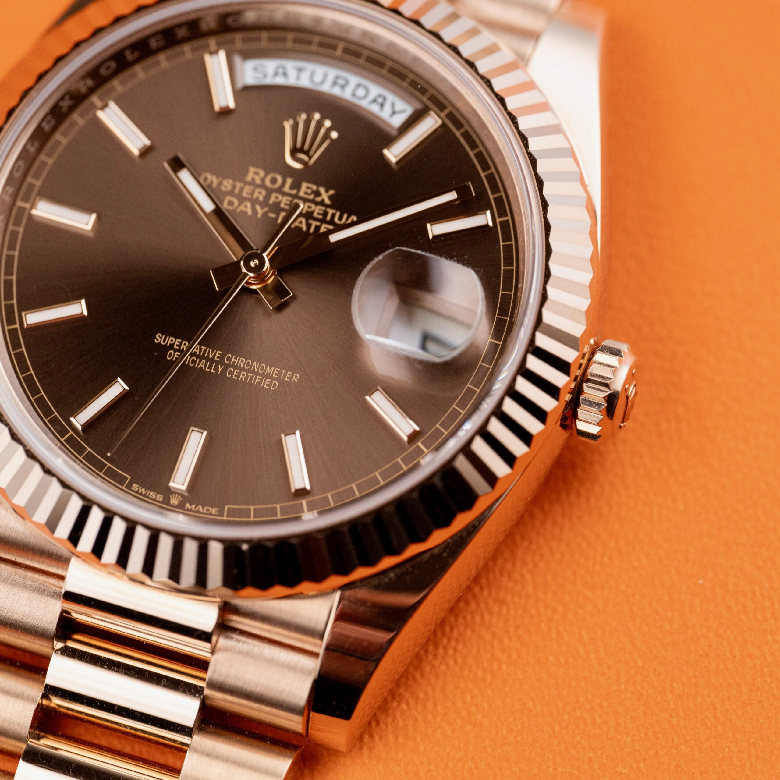 [Superclone] Rolex Day-Date 40mm Chocolate Dial Everose President 228235