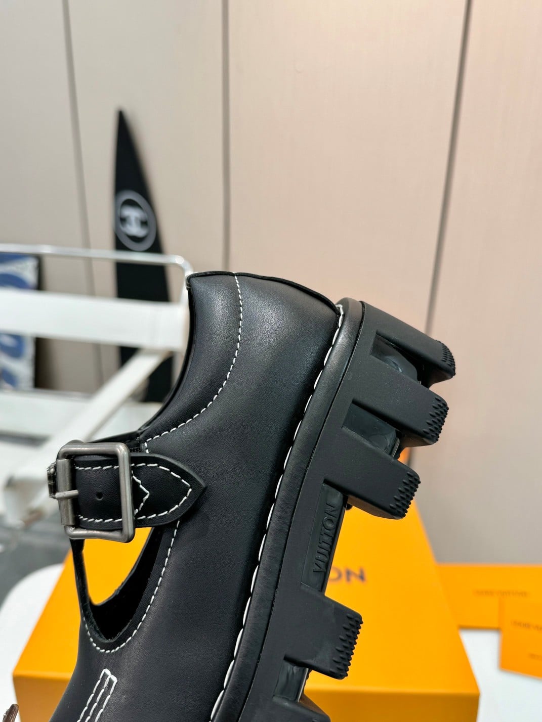 Louis Vuitton Lv Checker Mary Jane Black 1Acnow