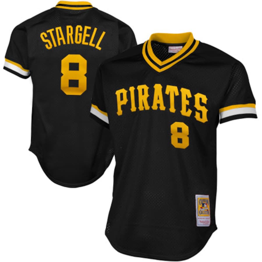 Willie Stargell Pittsburgh Pirates Mitchell&Ness 1982 Cooperstown Collection Mesh Batting Practice Jersey Black