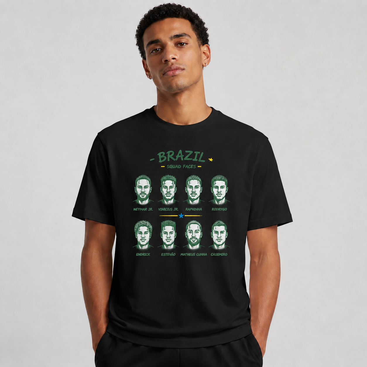 Brazilian Player Pure Cotton T-Shirt – Limited-Time Offer
