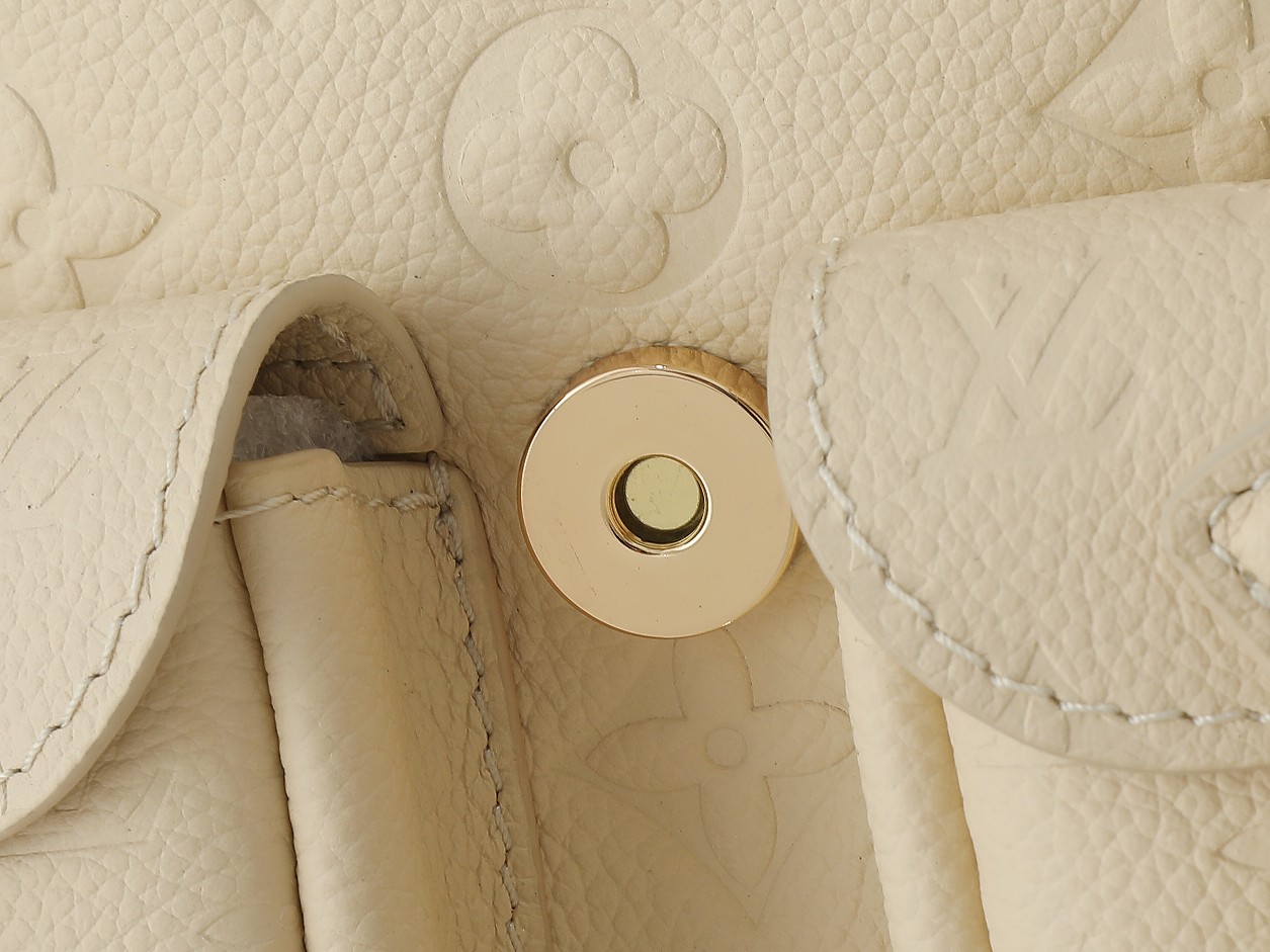 Louis Vuitton Backup Backpack – Monogram Empreinte Leather Cream M47106 22cm/ 8.7cm