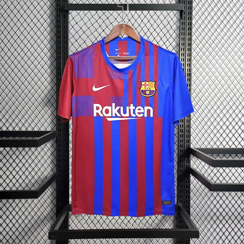 Retro 2021-22 Barcelona Home PEDRI PIQUE DEMBELE MEMPHIS F.DE JONG Football jersey retro