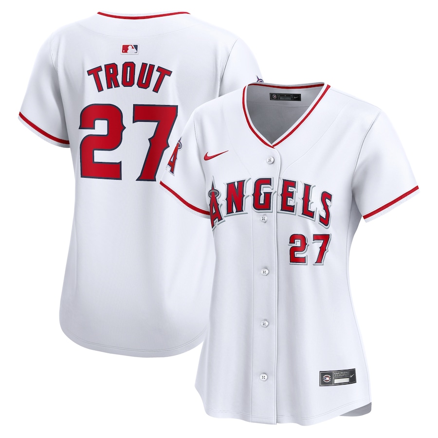Mike Trout Los Angeles Angels Women's Home Limited Player Jersey White