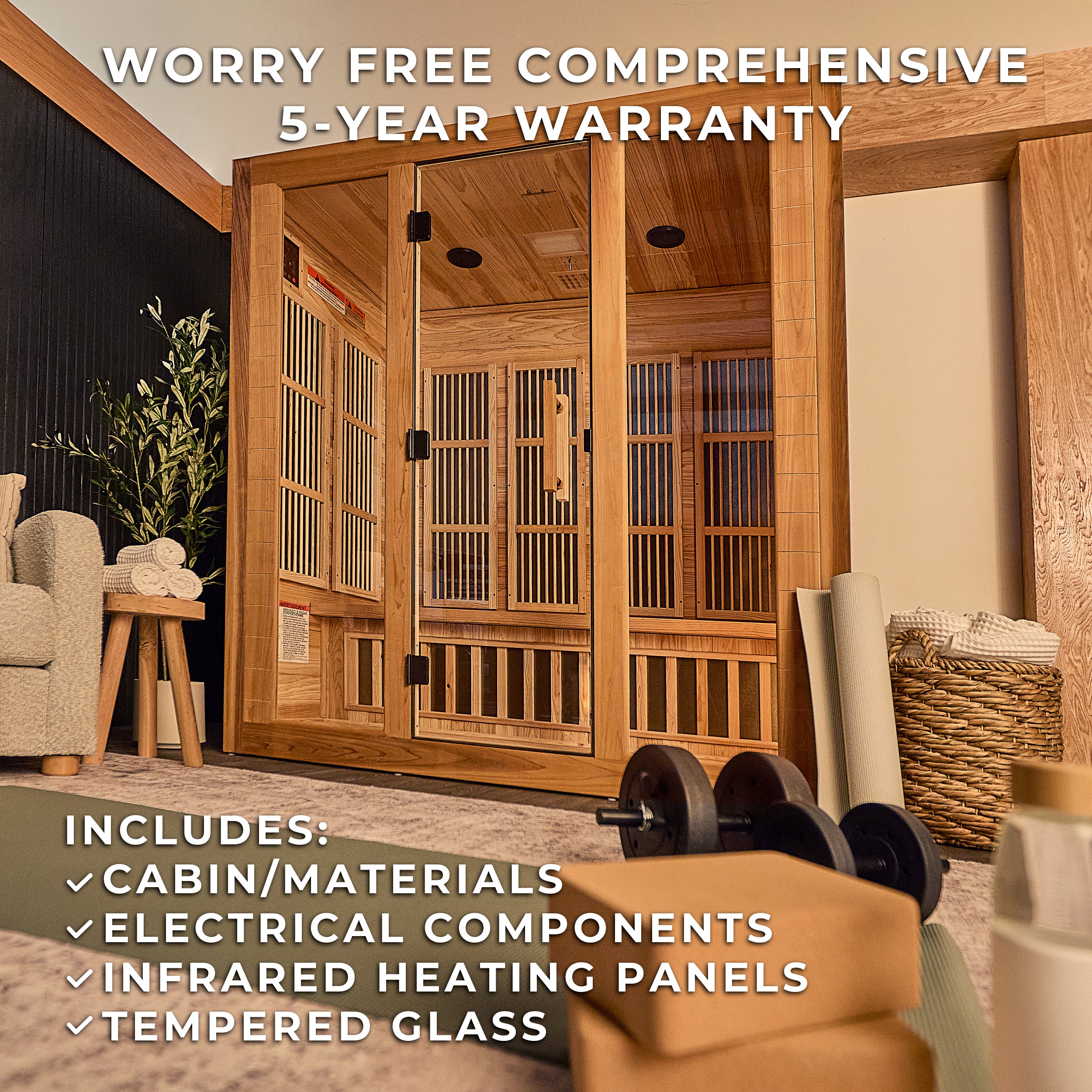 Rylan Indoor Infrared Sauna �?4 Person