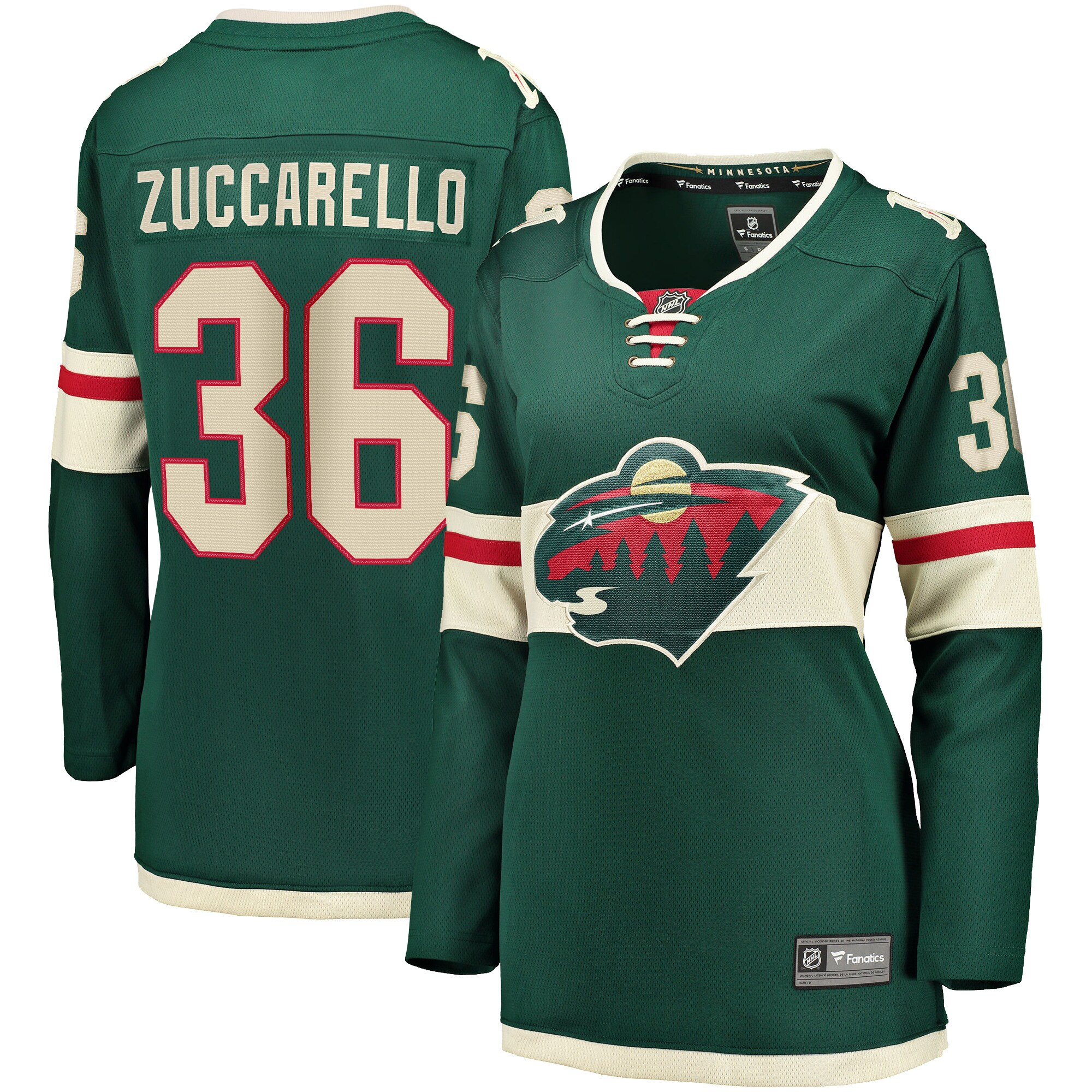 Mats Zuccarello Minnesota Wild Fanatics Women’s Breakaway Player Jersey – Green