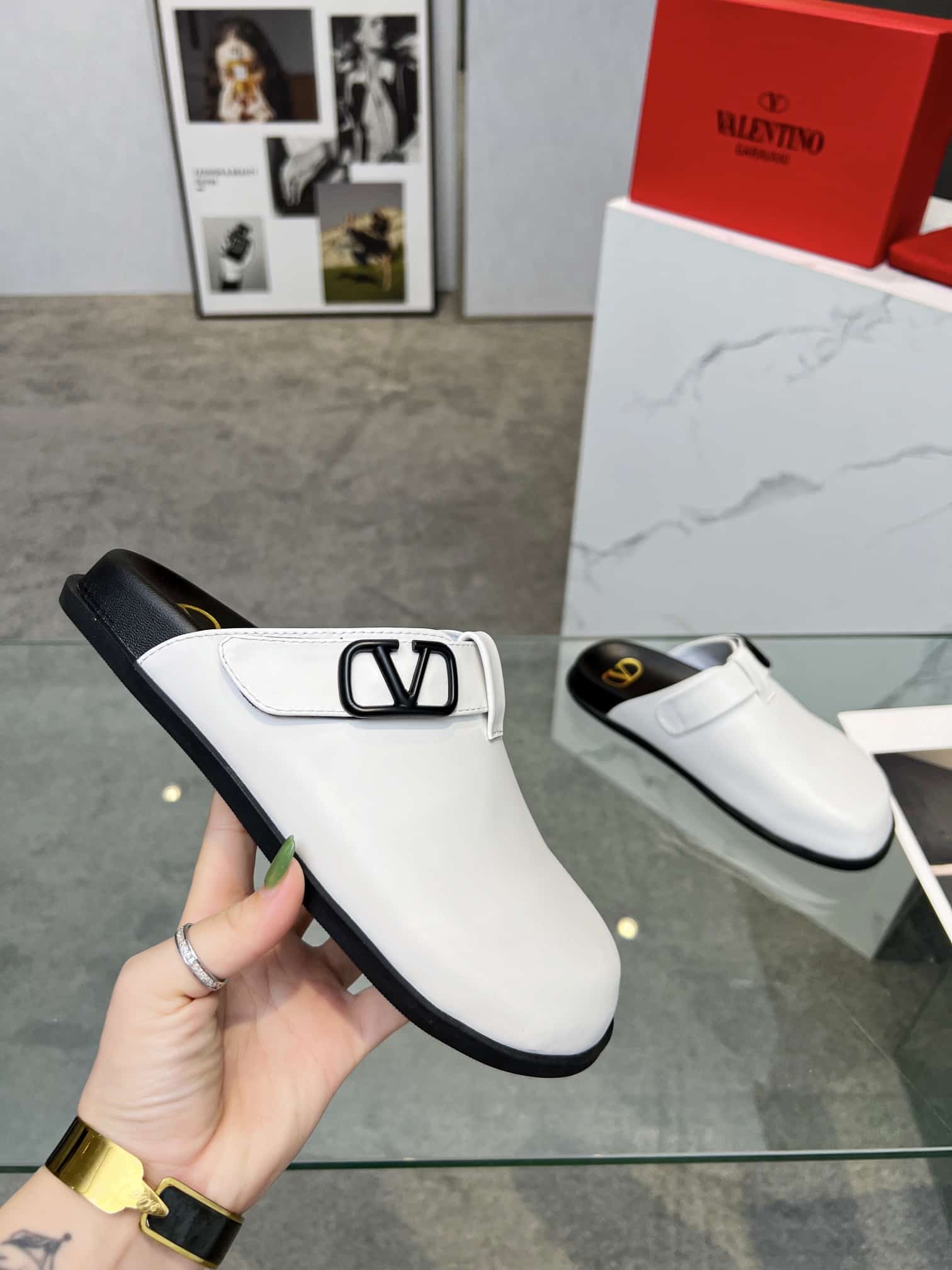 Valentino Garavani VLogo Clog White