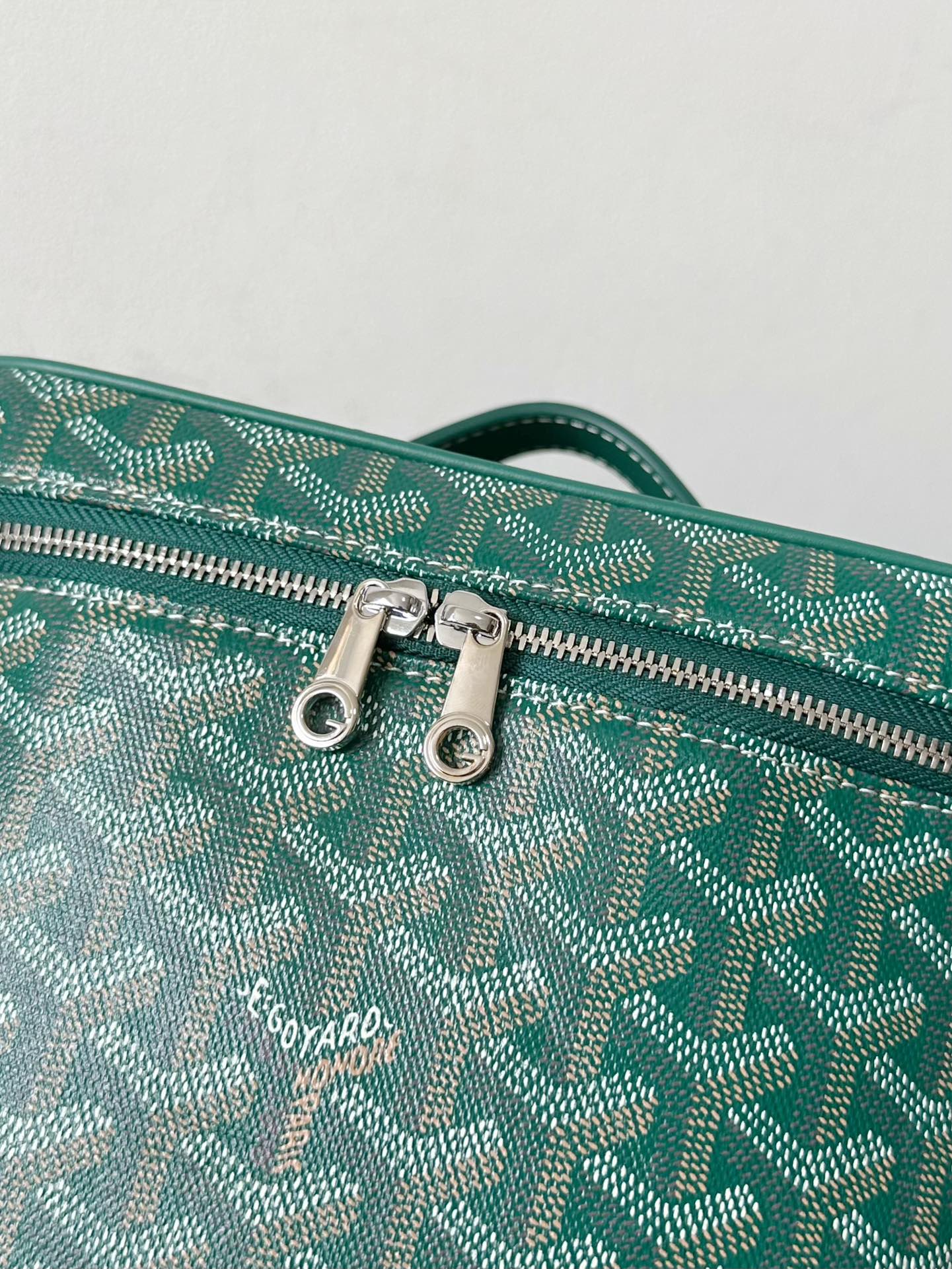 Goyard Goya Makeup Box Bag 20Cm Green Canvas