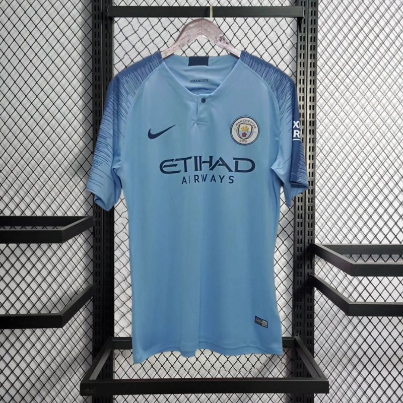 Retro 2018-19 Manchester City Home Football jersey Retro