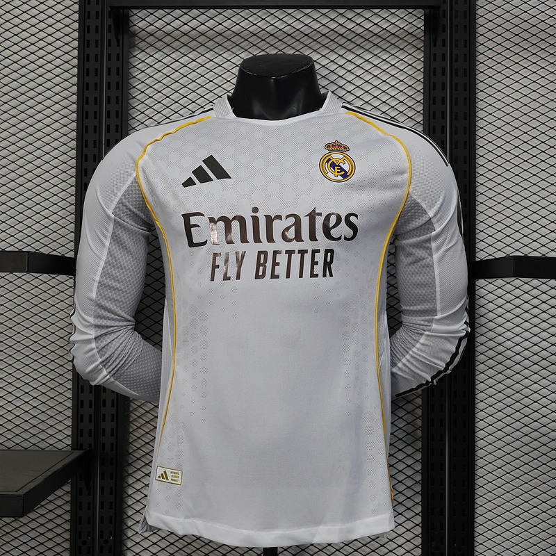 player 2025-26 Real Madrid Home Long sleeves Football jersey