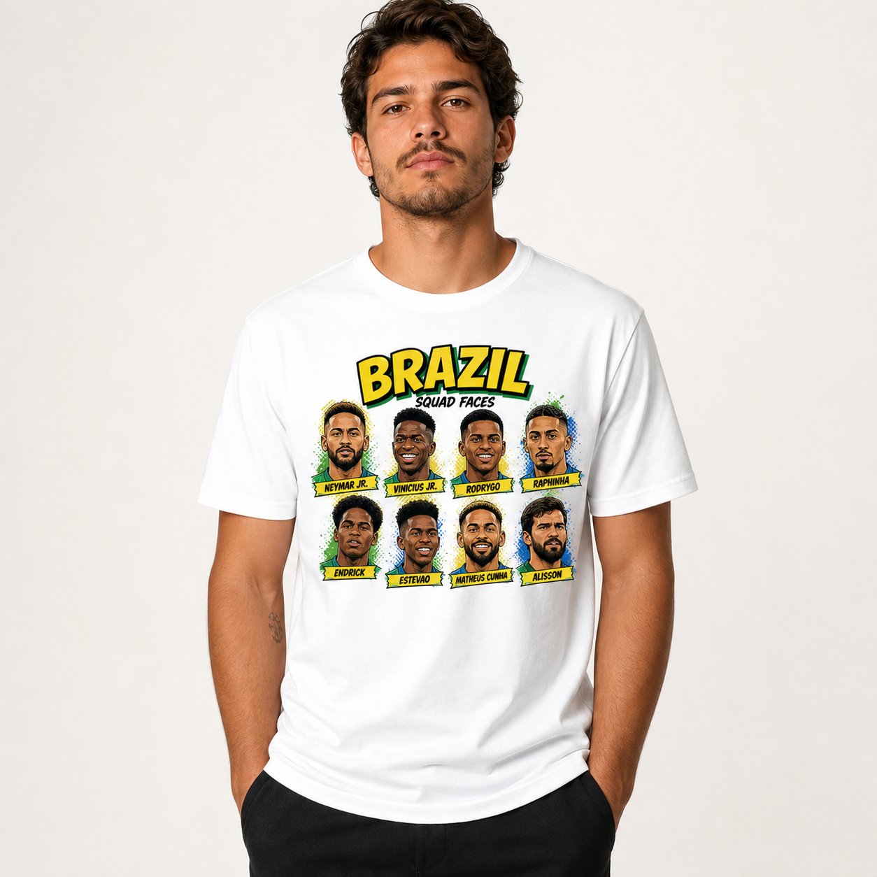 Brazilian Player Pure Cotton T-Shirt – Limited-Time Offer
