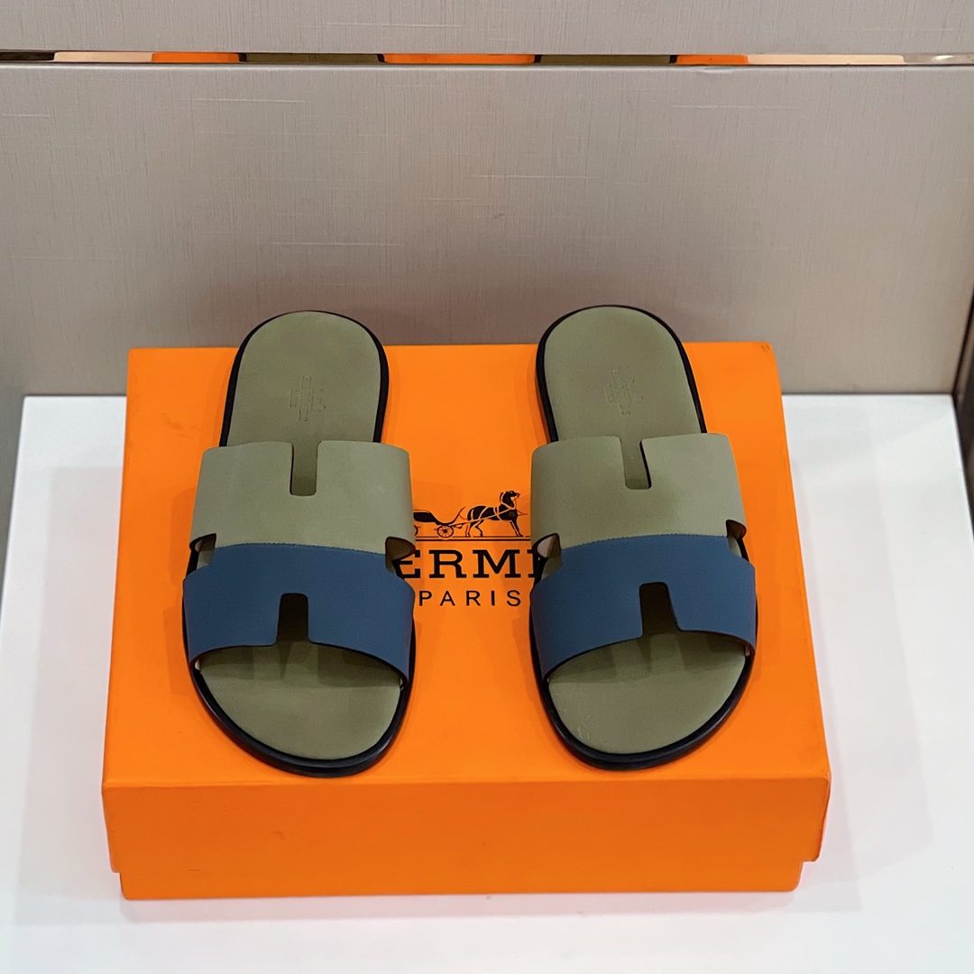 HERMES SANDAL IZMIR GREEN/PURPLE
