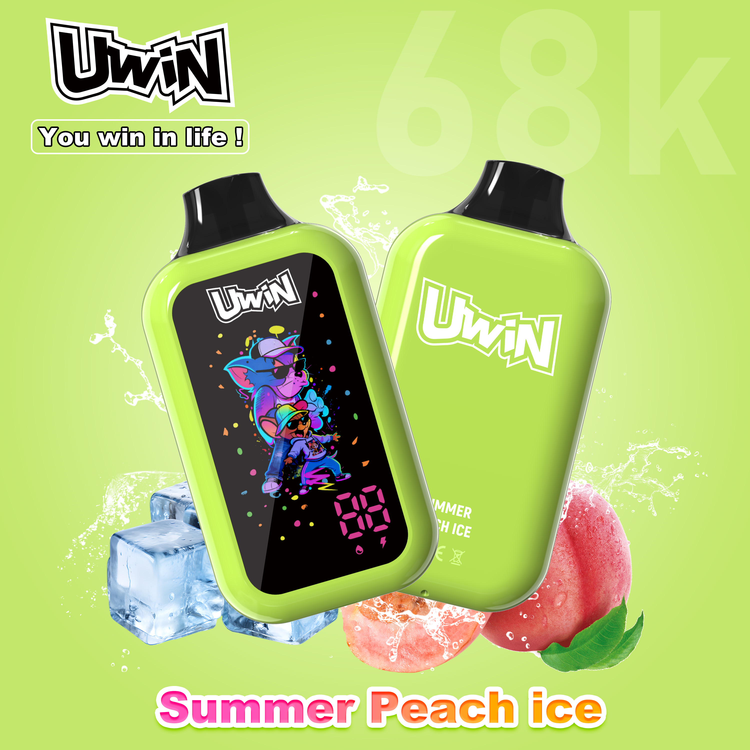 【New Arrive】Uwin digital box 68K Puffs | 0% 2% 3% 5%