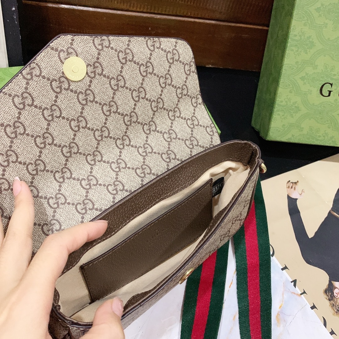 Gucci Ophidia Mini Bag Brown 22Cm