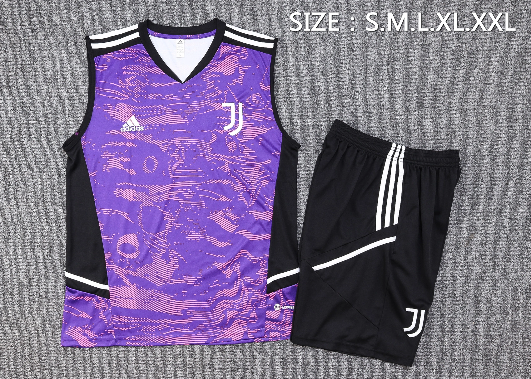 23-24 season Juventus purple training vest set