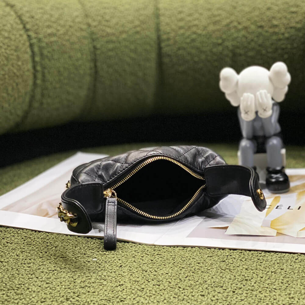 Chanel Lambskin Pouch Black 16cm