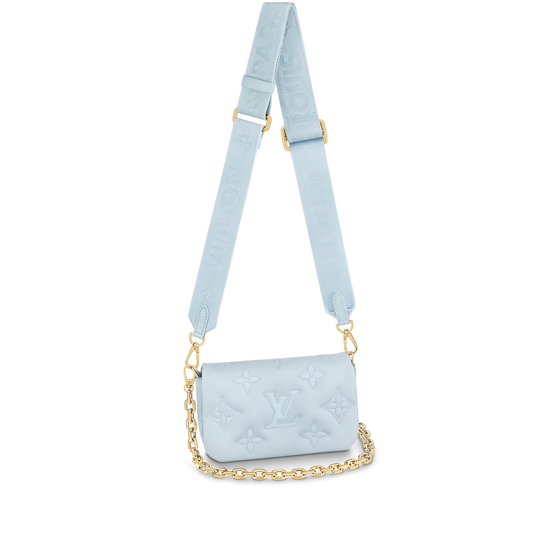 Louis Vuitton Wallet On Strap Bubblegram Blue