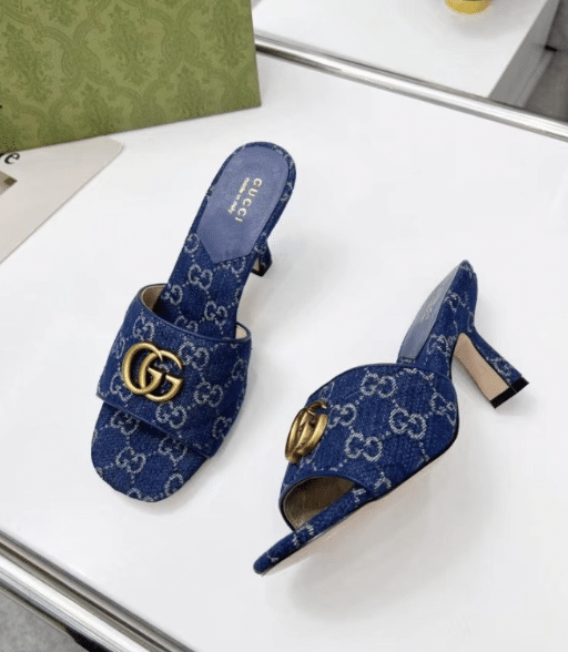 Gucci Women’S Gg Denim Sandals